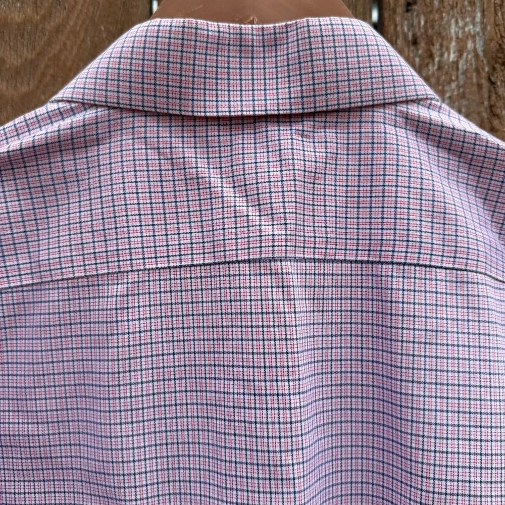 BANANA REPUBLIC Men's Blue Red Plaid Long Sleeve Button Down Shirt Medium Tall